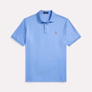 POLO RALPH LAUREN Classic Fit Soft Cotton Polo Shirt LARGE Sky Blue NWT